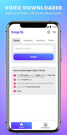 SnapTik - Video Downloader for TikTok No Watermark